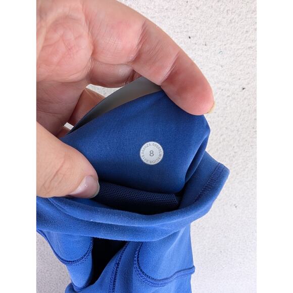 Lululemon Leggings Womens Sz 8 Utility Blue In Movement 7/8 Tight Everlux Gym - Picture 16 of 16